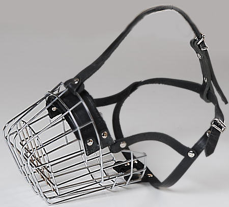 Large wire basket dog muzzle