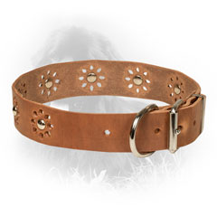 Leather Newfoundland Collar with Solid Buckle