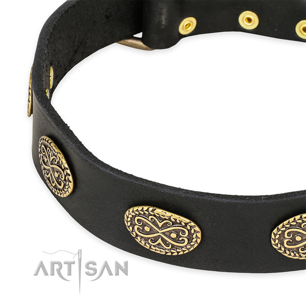 Inimitable leather collar for your attractive canine