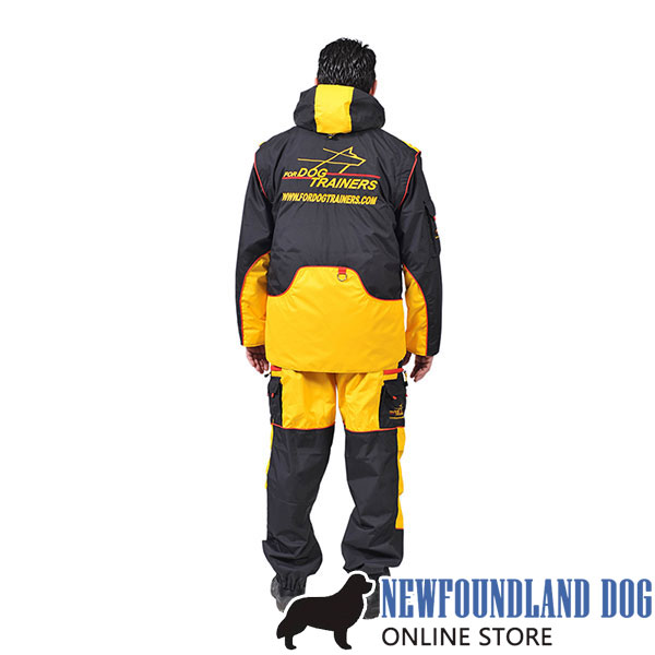Membrane Fabric Comfortable Dog Training Bite Suit with a Few Pockets